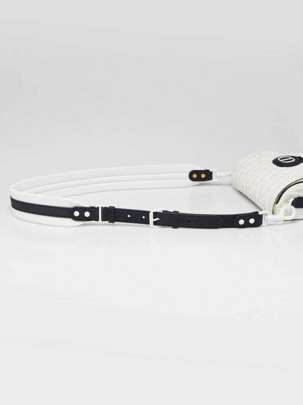 Christian Dior White/Blue Perforated Calfskin Leather Medium Bobby Crossbody Bag - Picture 4 of 11